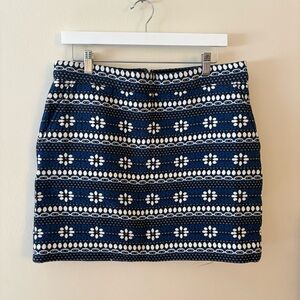 J.Crew Embroidered Daisy Mini Skirt – Size 12